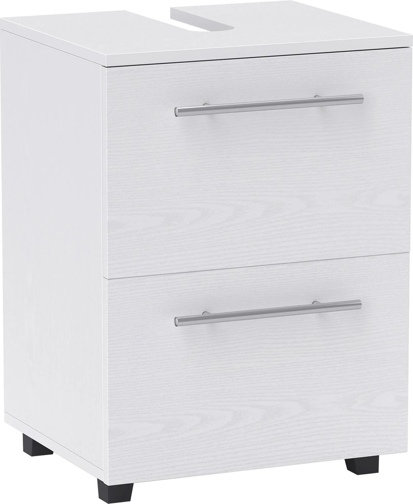 HOMCOM Dulap de Baie Sub Lavoar cu Sertar și Dulap, Unitate Economisitoare de Spațiu, 41,5 x 35,5 x 59 cm, Alb | Aosom Romania