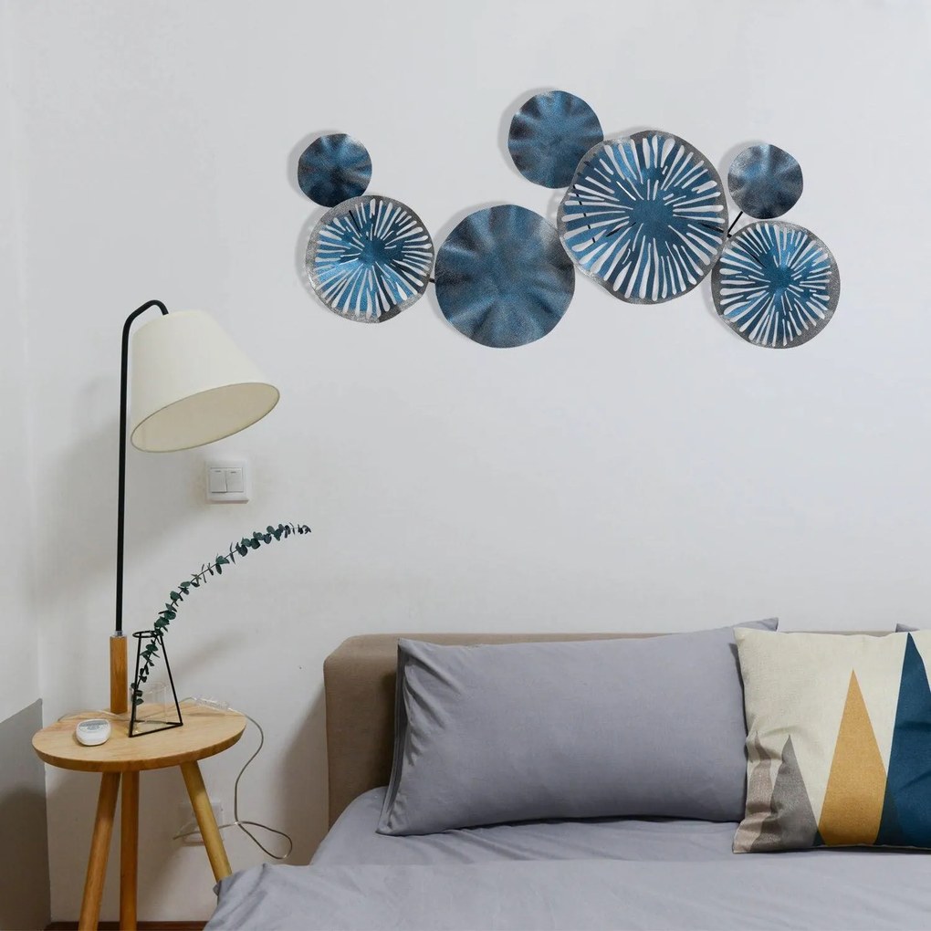 Decoratiune de perete Metal Astrid, Multicolor, 35x0,08x79 cm