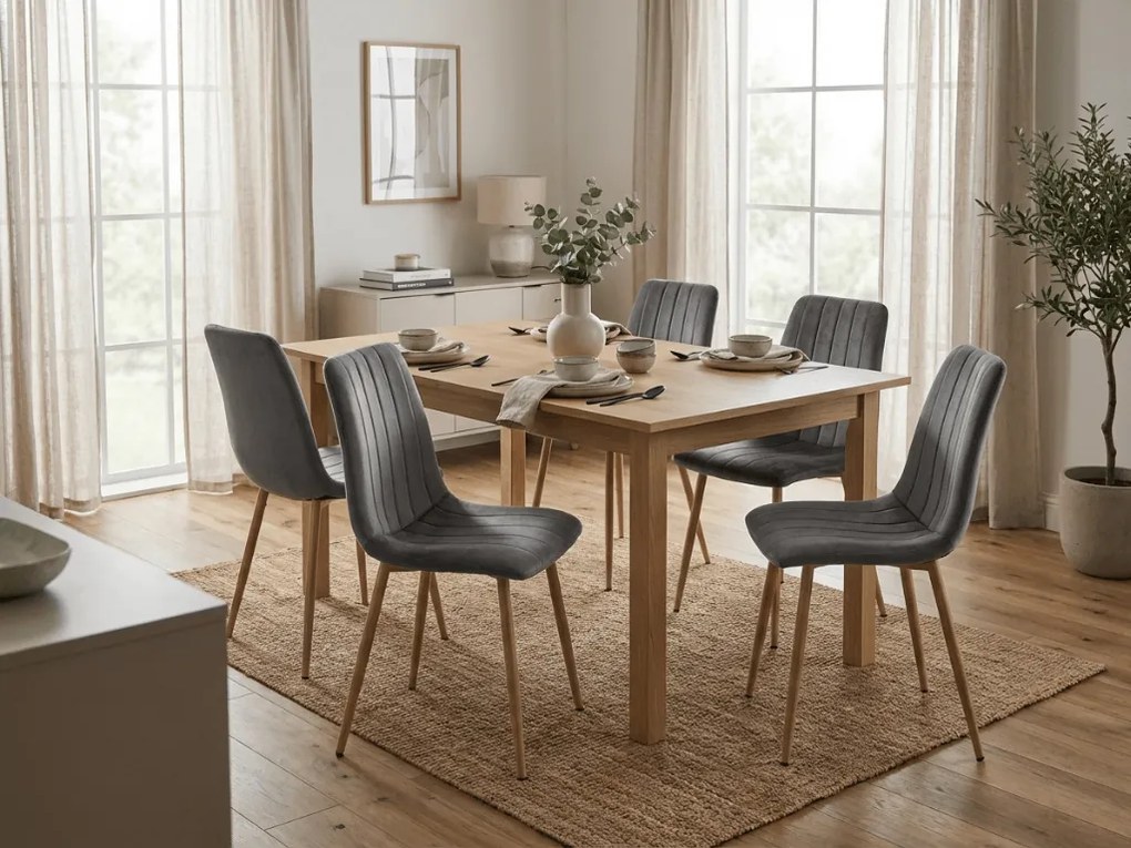 Scaun din catifea LAVA GRAPHITE GRAY, gri inchis