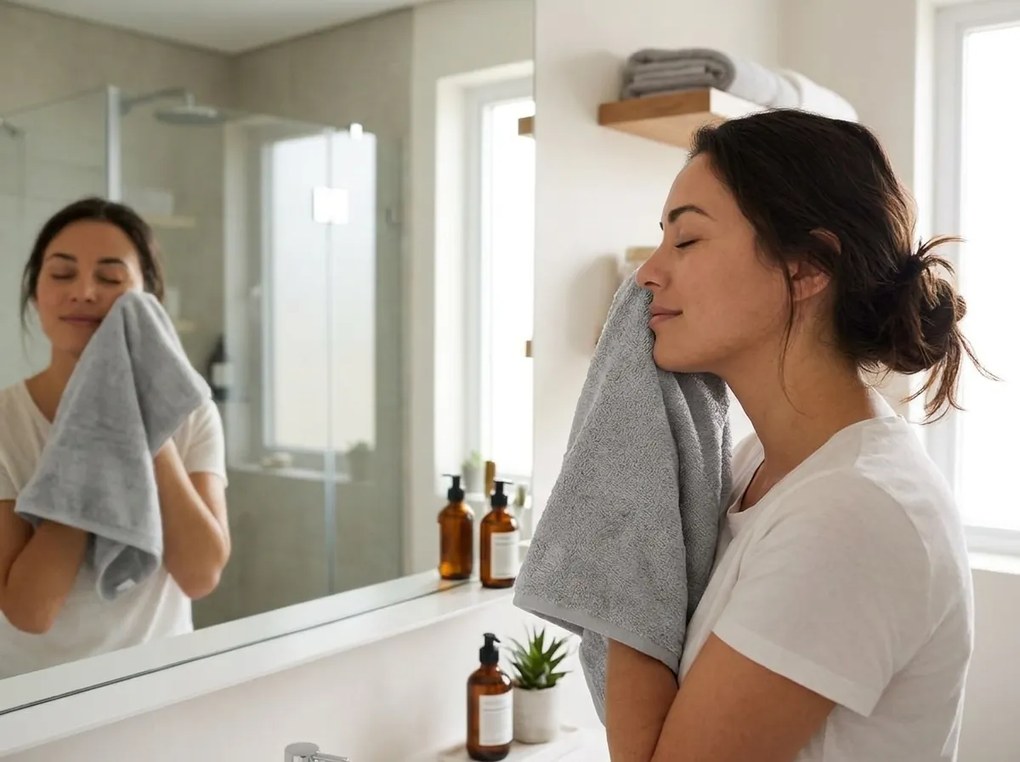 Prosop NORIELLE 50x90 cm gri deschis, 100% bumbac