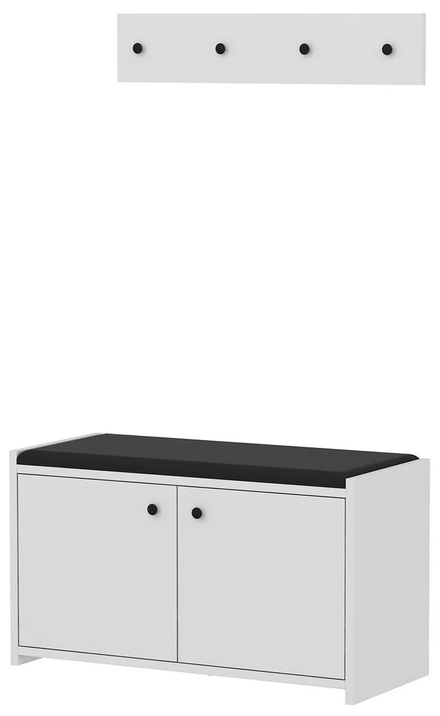 PANTOFAR Zen Shoe Cabinet, Alb, 35x45x80 cm