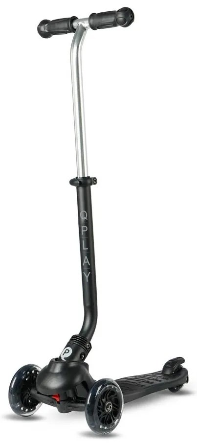 QPlay - Trotinetă pentru copii SEMA PRO 5în1 cu roți LED, neagră