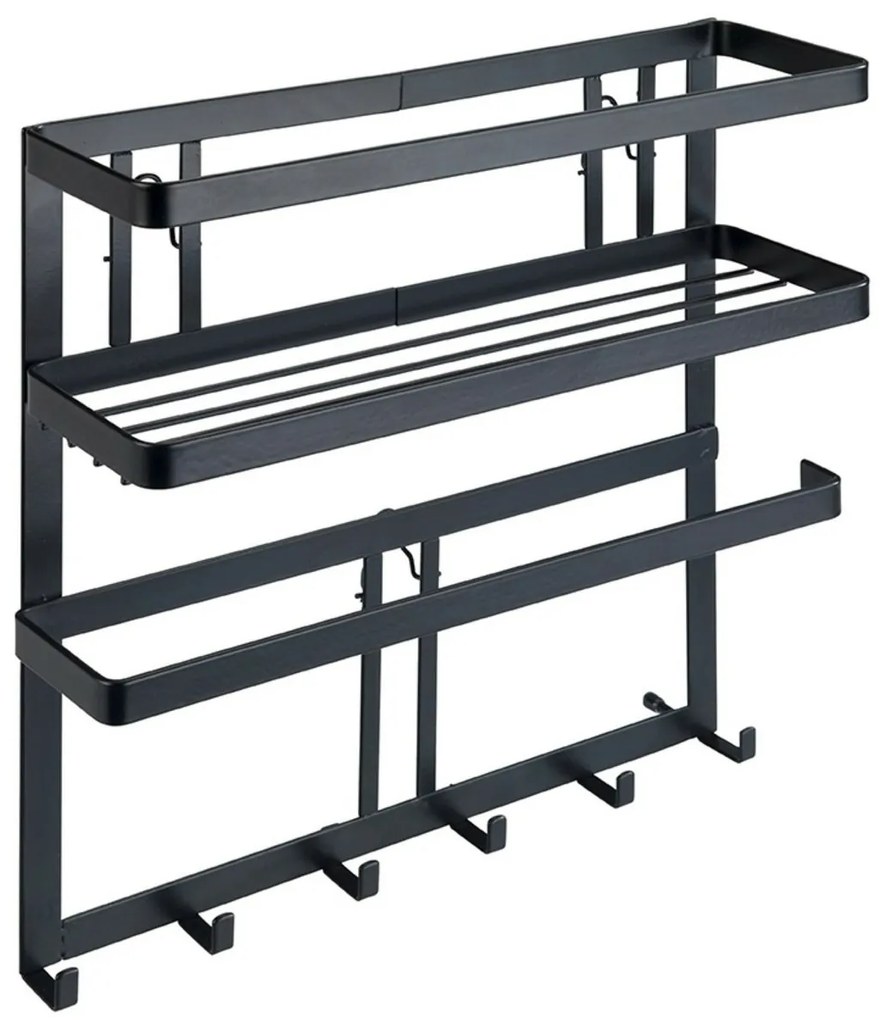 Wenko Raft multifuncțional de bucătărie cu cârligeGala, 33 x 9 x 30 cm