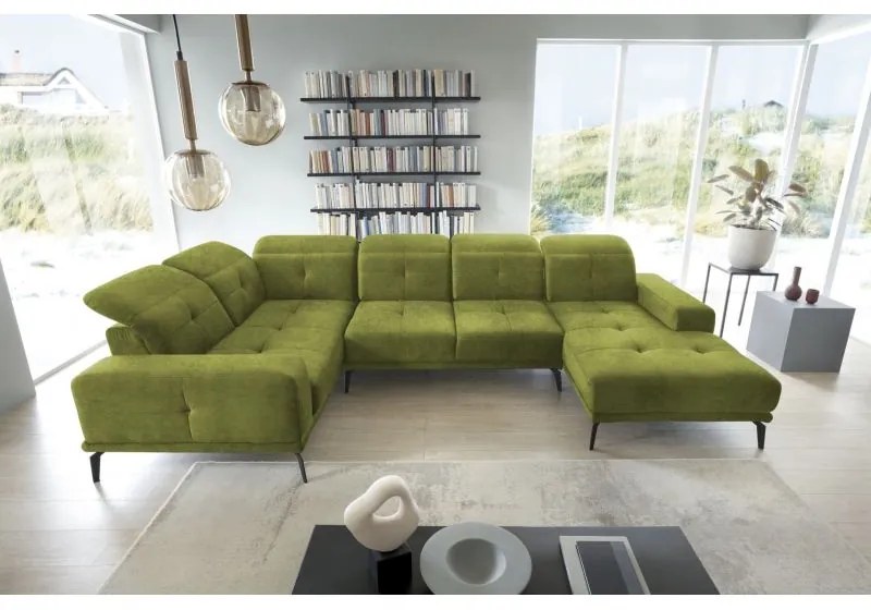 Colțar Neviro 350cm verde