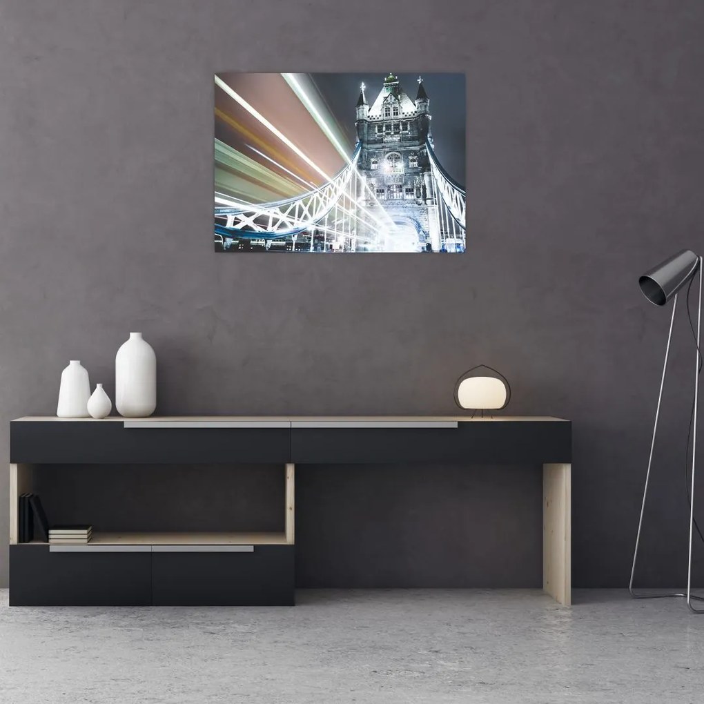 Tablou pe sticlă cu Tower Bridge (70x50 cm)