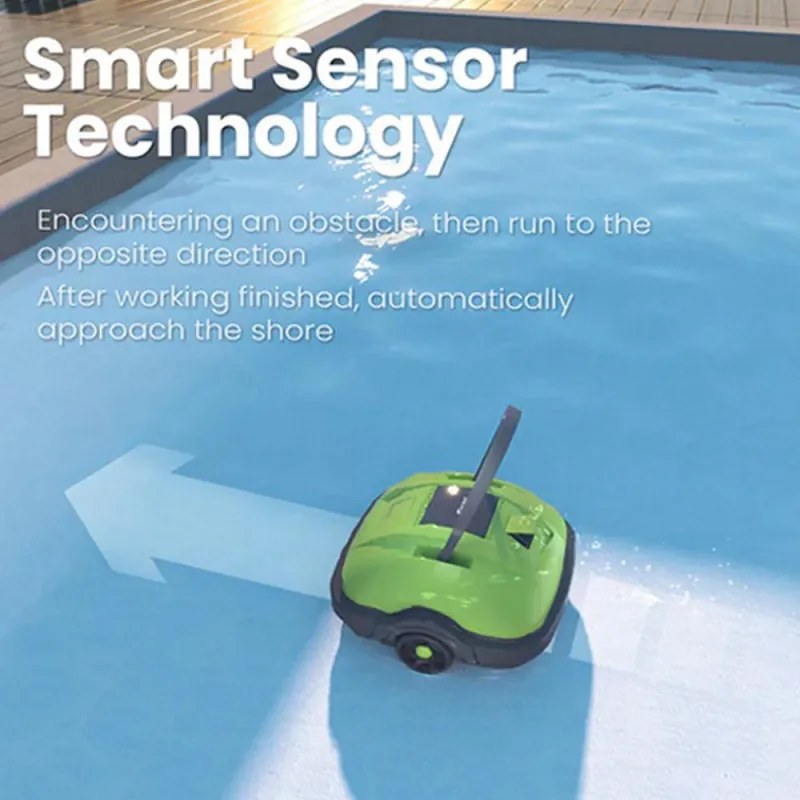 Robot pentru curatarea piscinelor fara fir Wybot OSPREY 200 MAX, 5200 mAh, Pana la 80 m², Motor dublu, Autonomie 100 min, Self-beaching, Auto-reverse,, IPX8, Gri