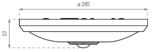 Corp de iluminat LED de tavan pentru exterior cu senzor de mișcare și de amurg, 16W, 230V, IP54