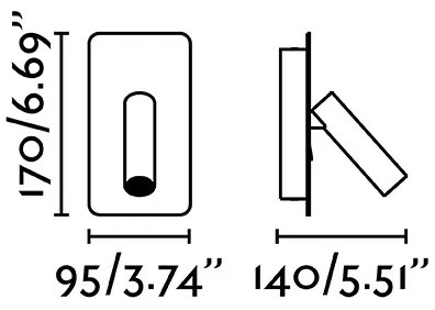 Spot LED de perete SUAU LED/3W/230V alb FARO 62120