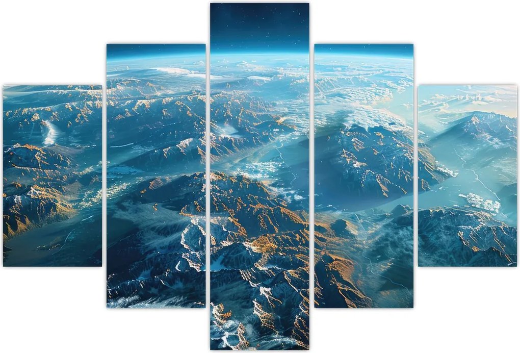 Tablou - Vedere din spațiu (150x105 cm)