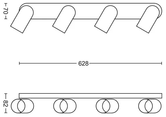 Philips 50584/31/PN - Lampa spot MYLIVING PONGEE 4xGU10/5,5W/230V