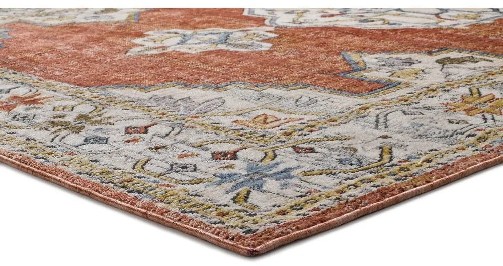 Covor portocaliu-bej 200x136 cm Truva - Universal