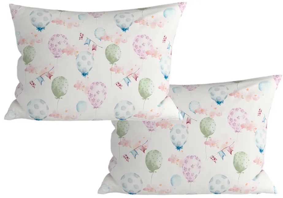 Set 2 huse decorative pentru perna BALUNEA 40x60 cm, alba