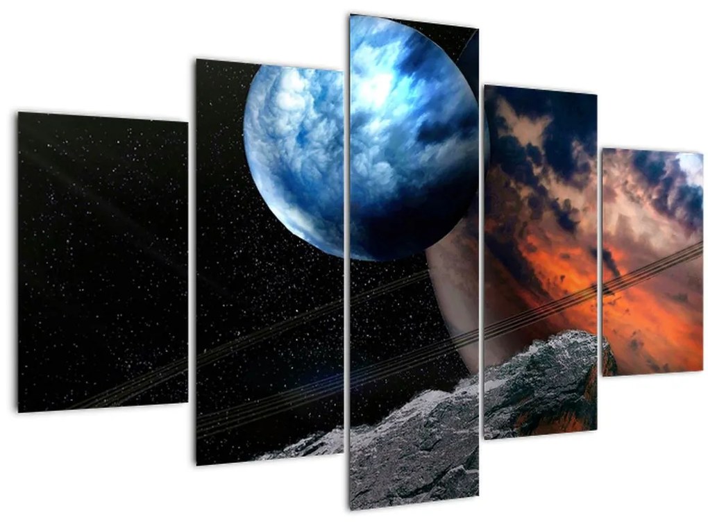 Tablou planetei în cosmos (150x105 cm)
