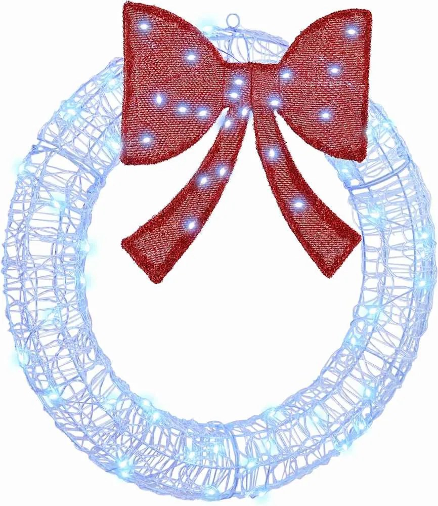 vidaXL Coroană cu 60 LED albastru 76 x 76 x 8,5 cm Acril