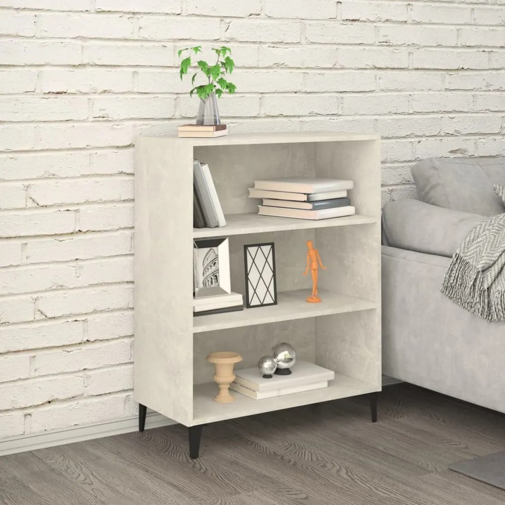 vidaXL Măsuță de cafea, gri beton, 69,5x32,5x90 cm, lemn prelucrat