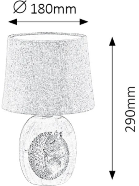 Rabalux 4605 - Lampă de masă copii DORKA 1xE14/40W/230V maro