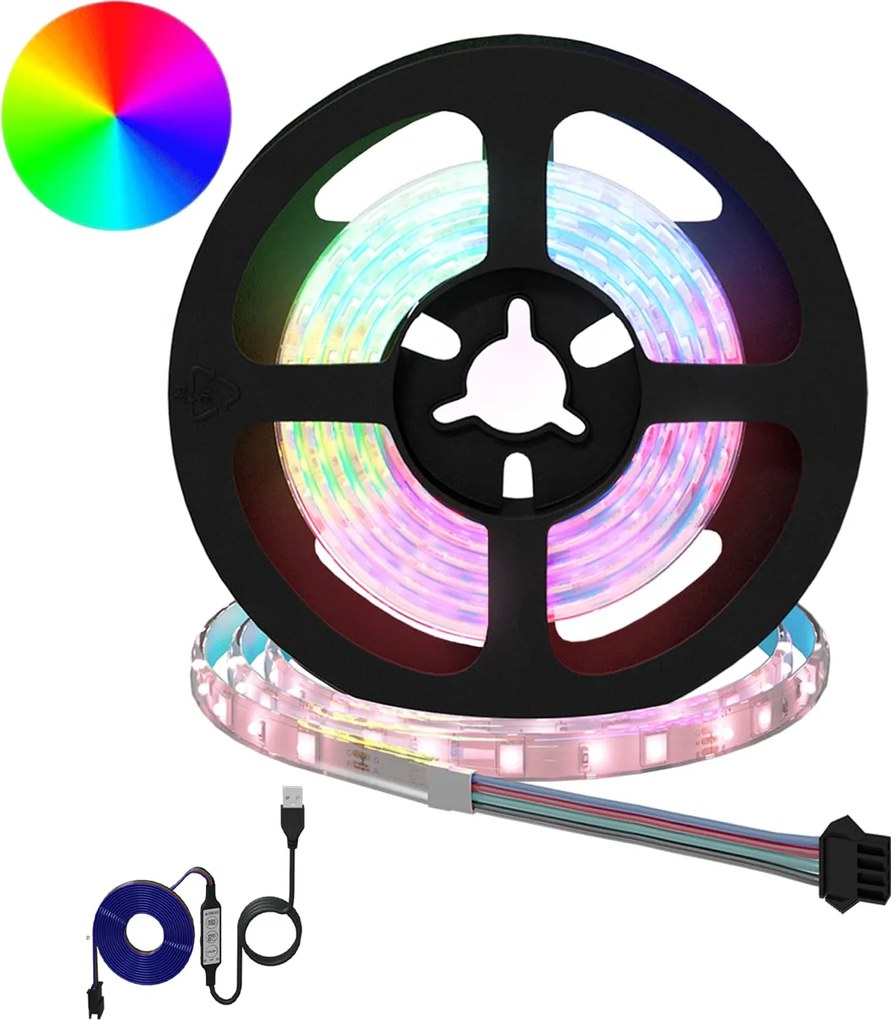 vidaXL Bandă LED 12 pcs Negru și transparent 1200 mm Cupru și Plastic