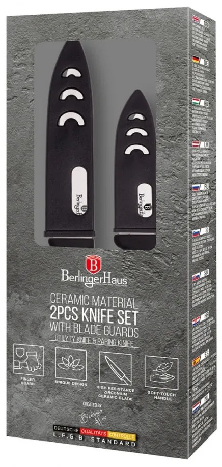 Set 2 Cutite din ceramica universale Berlinger Haus BH 3031NO