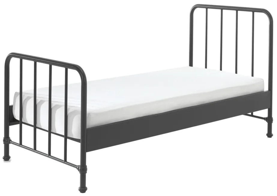 Set BRONXX format din Pat copiiul negru BRONXX (90x200 cm) și NOPTIERA camera copiineagră asortată.