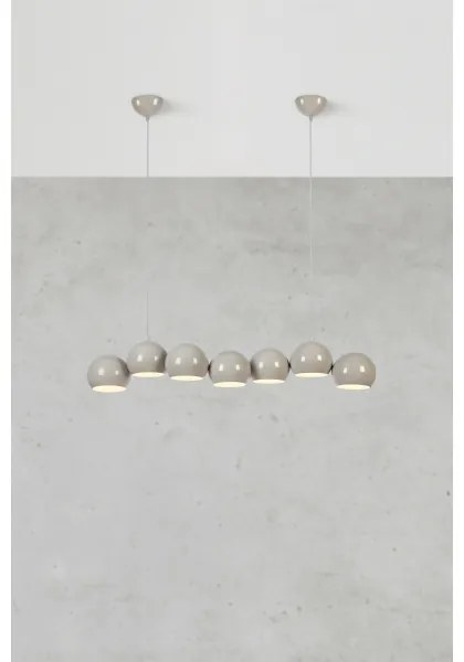 Markslöjd 108914 - Candelabru cu cablu CUPOLO 7xE14/40W/230V, gri