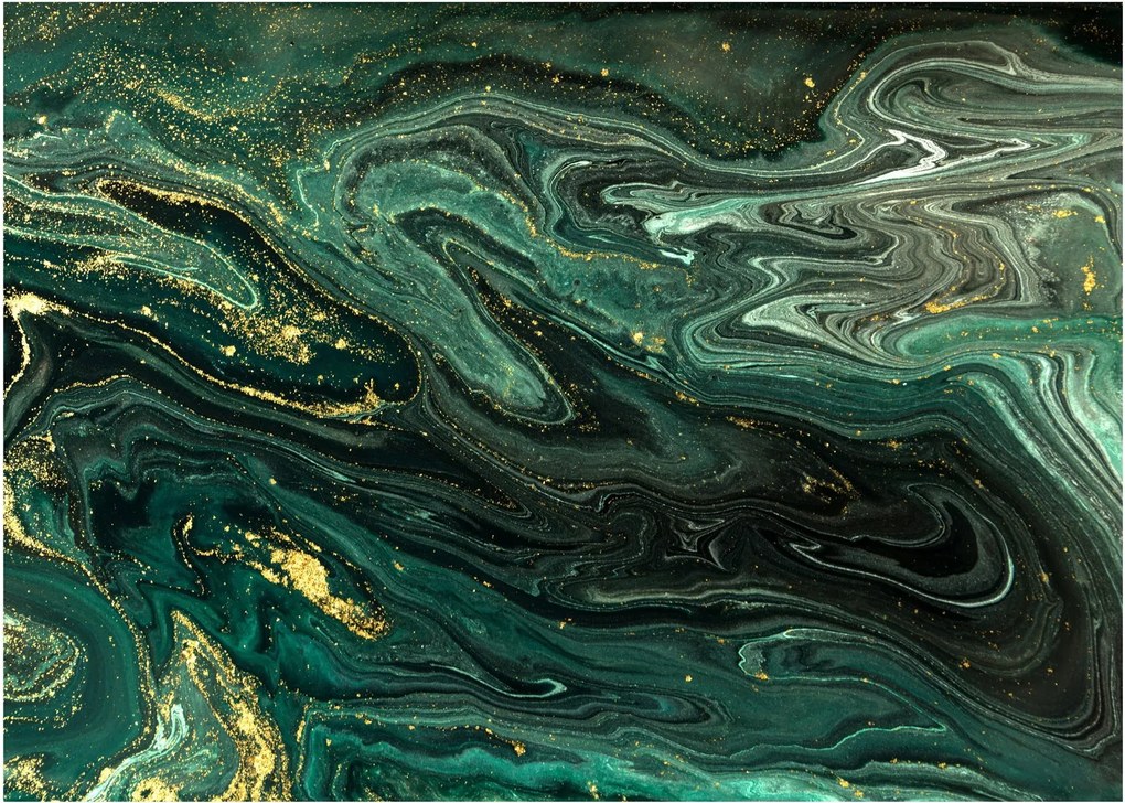 Tablou pe sticlă - Marmură verde (70x50 cm)