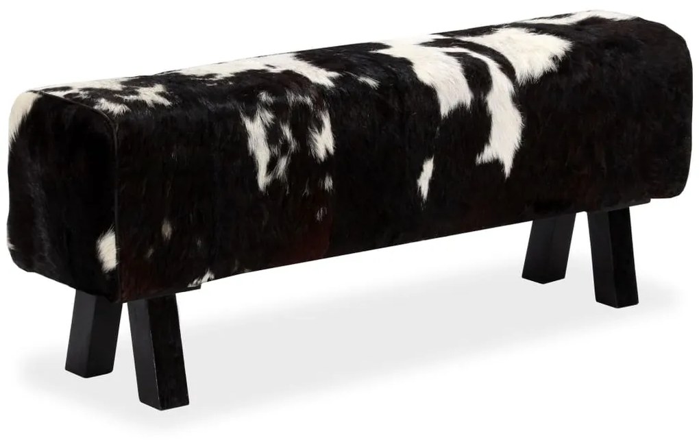 244757 vidaXL Bancă, 120x30x45 cm, piele naturală de capră