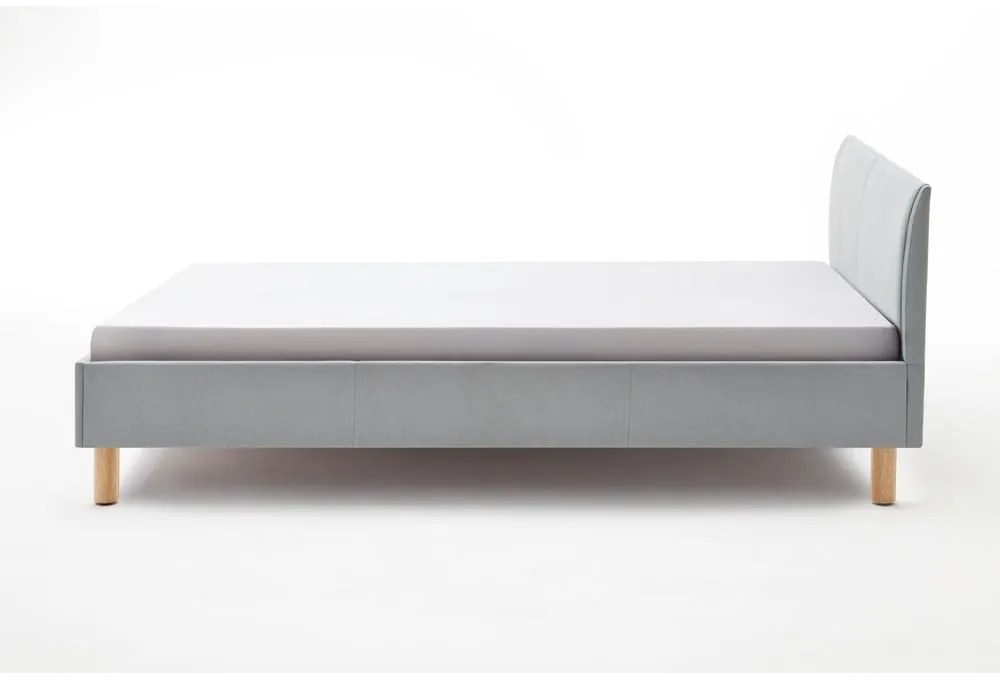 Pat albastru/gri tapițat fără somieră 120x200 cm Lena – Meise Möbel