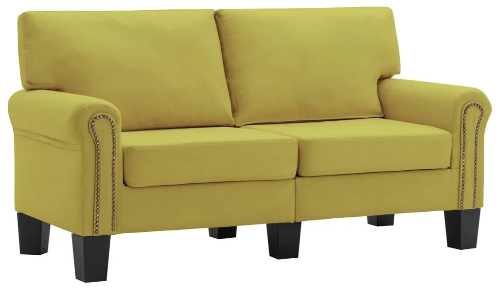 287155 vidaXL Canapea cu 2 locuri, verde, material textil