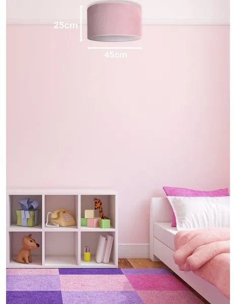 Duolla - Plafonieră BRISTOL 1xE27/15W/230V d. 45 cm roz/aurie