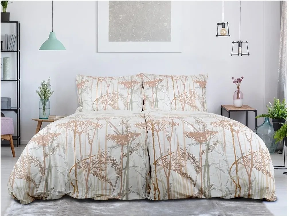Lenjerie de pat din bumbac Renforcé CARAWAY crem Dimensiune lenjerie de pat: 70 x 90 cm | 140 x 200 cm