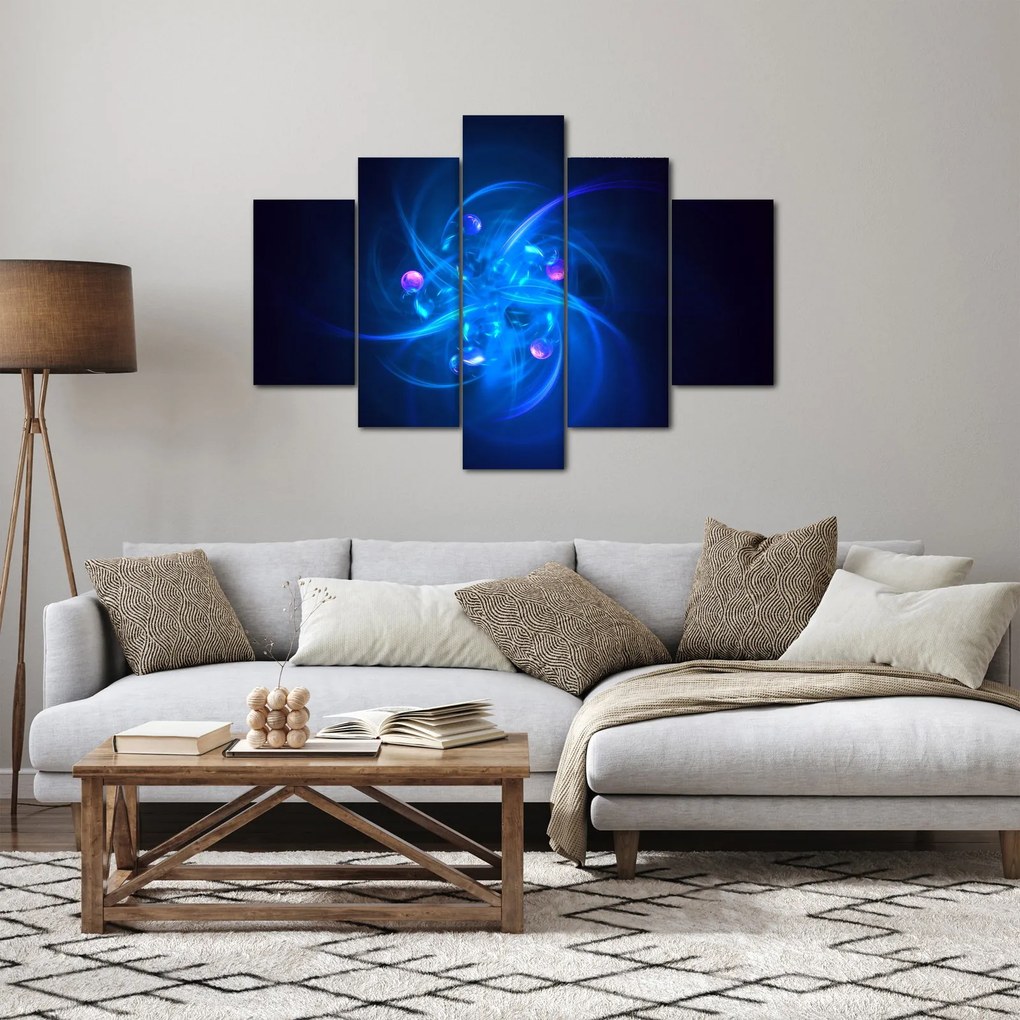 Tabloul modern cu abstracțiune albastră (150x105 cm)