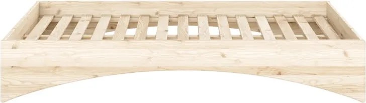 Pat matrimonial în culoare naturală din lemn de pin fără tăblie 140x200 cm Orbit – Karup Design
