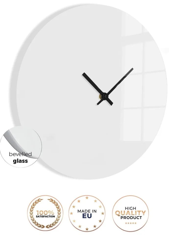 Ceas de perete din sticlă ø 30 cm - Styler