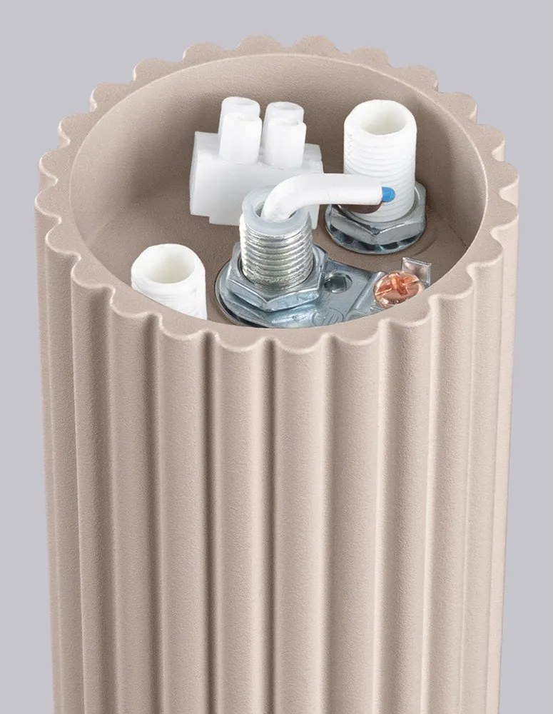 Plafonieră taupe cu abajur din sticlă ø 12 cm Orbital – Sollux