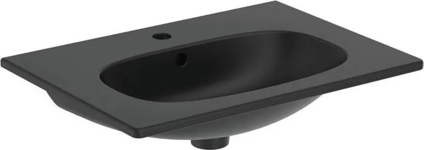 Lavoar pe mobilier Ideal Standard Tesi 63x45 cm negru mat