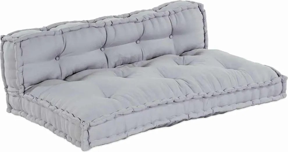 vidaXL Sofa modular patchwork 2 pcs Gri 120 x 80 x 38 cm țesătură