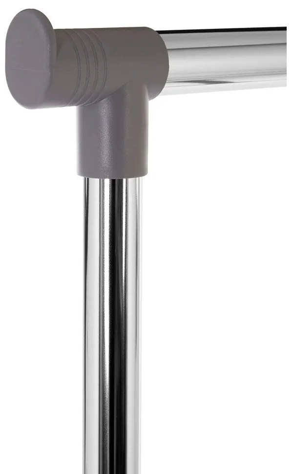 Suport pentru haine argintiu telescopic/cu roți din metal – Premier Housewares