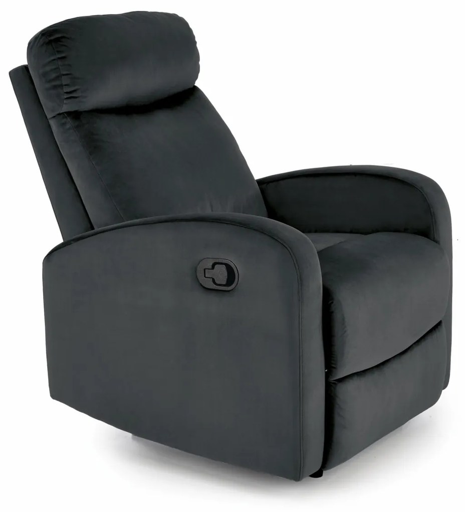 Fotoliu recliner Wonder negru H98 cm
