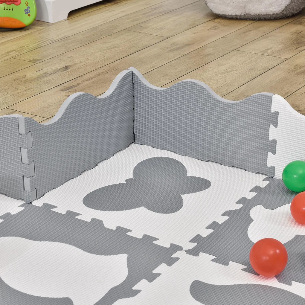 Covor de joacă sub formă de puzzle din 36 piese Timon Pets and Corner