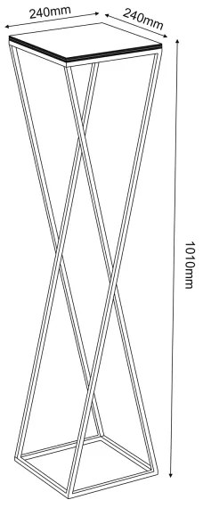 Suport de flori 100x24 cm alb