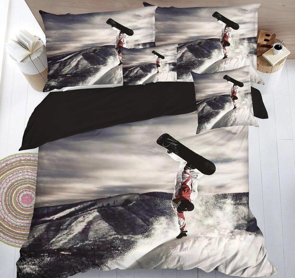 Lenjerie de pat 3D Snowboarder, 7 piese