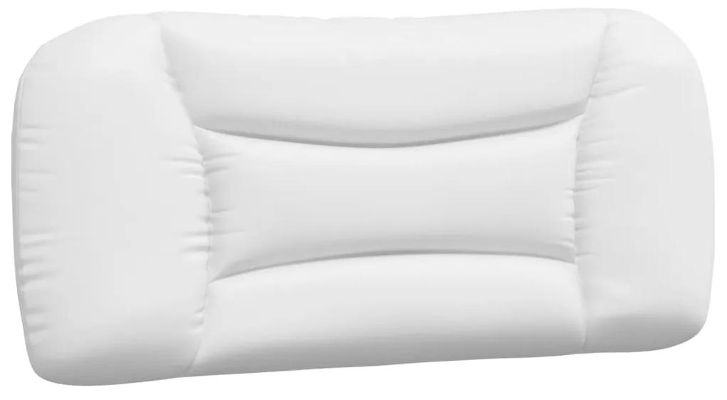 374533 vidaXL Pernă pentru tăblie pat, alb, 80 cm, piele artificială