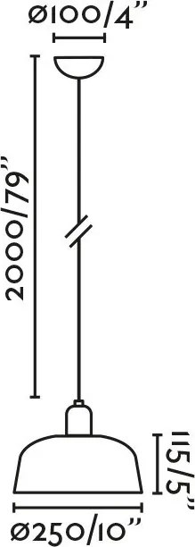 Lustra/Pendul metal TATAWIN M negru, alb