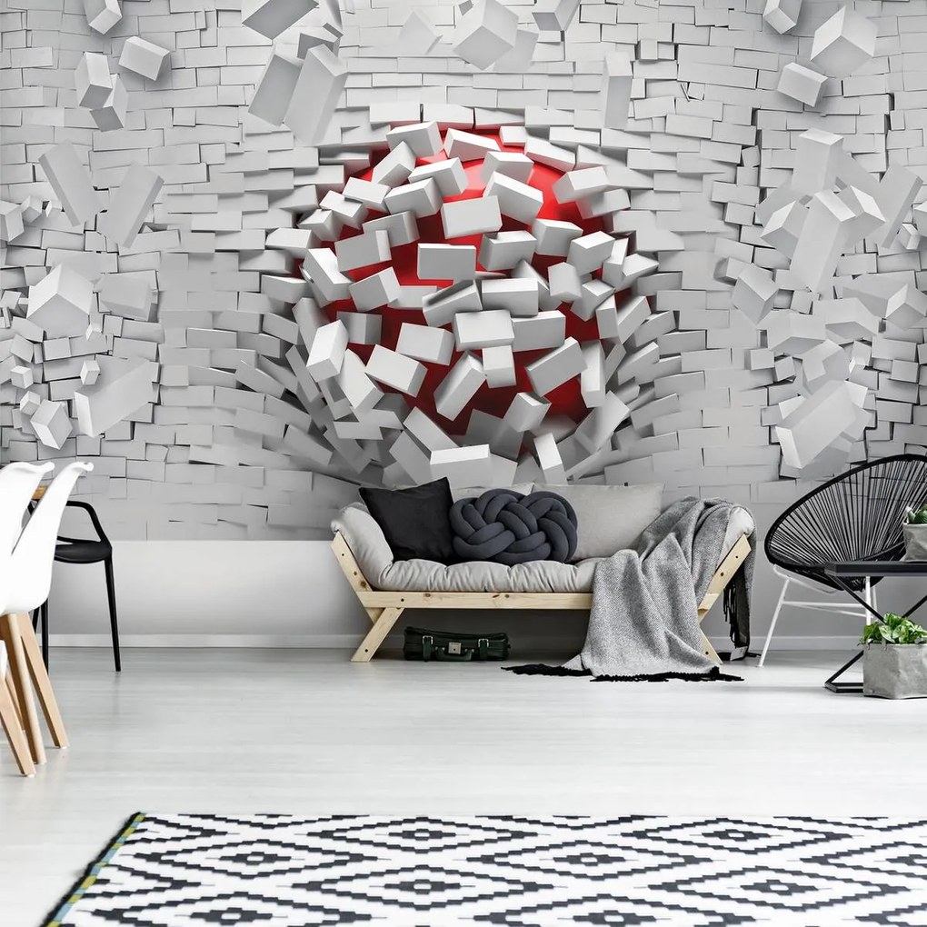 Fototapet - Wall 3D (152,5x104 cm)