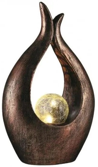 Decoratiune gradina, polirasina, lampa solara, Namaste, 17.2x9.5x29 cm, Strend Pro