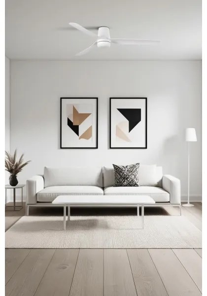 Ventilator LED dimabil FARO 33828-1TW PUNT TUB M LED/18W/230V 3000/4200/6500K + telecomandă