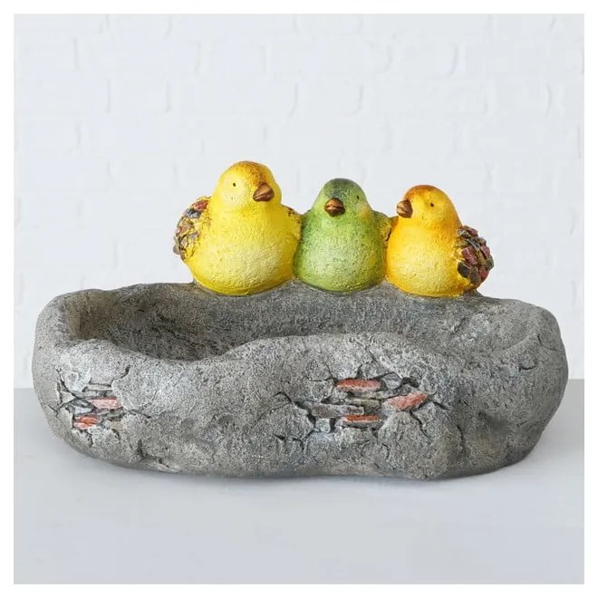 Hrănitoare pentru păsări din ipsos gri Boltze Hedda