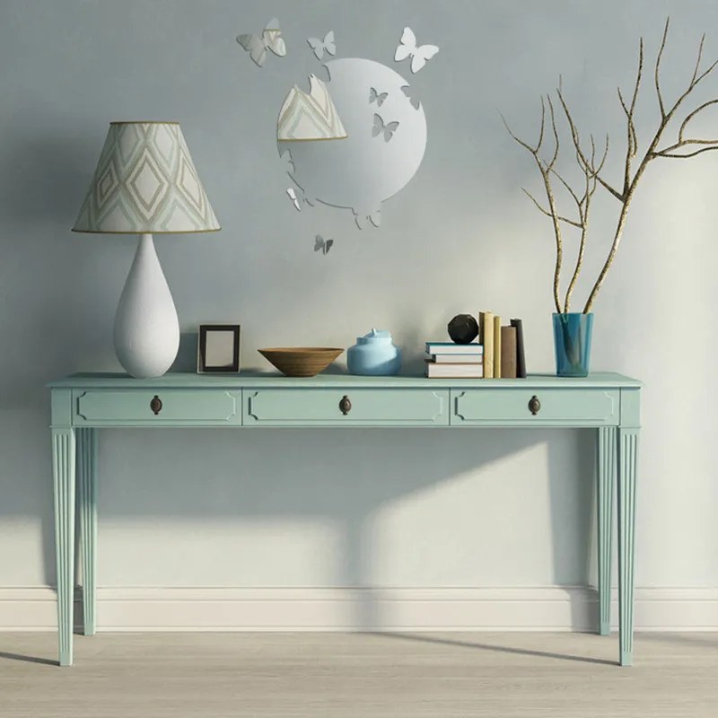 Sticker perete 3D Mirror Silver Moon