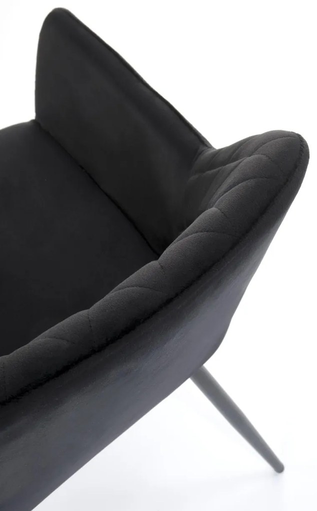 Scaun K558 velvet negru