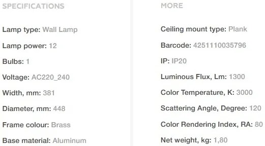 Aplica de perete cu lumina ambientala LED Jupiter, diametru 44,8cm